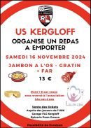 Repas à emporter organisé le samedi 16 novembre par l'US Kergloff