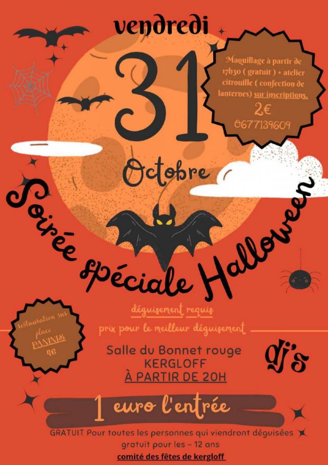 Soirée spéciale Halloween le vendredi 31 octobre